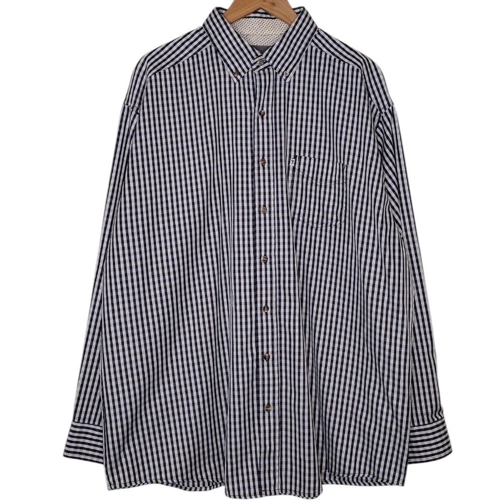 Panhandle Slim Men's Gingham Western Cowboy Casual Button Down Shirt Sz XL